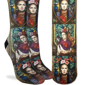 Good Luck Socks Women's Ode To Frida Kahlo Socks NEW  SIZE 5-9